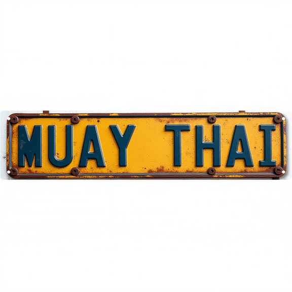Wall Decor 16*4 Inch Tin Signs MUAY THAI DRIVE Boxing Martial Arts Retro Decor