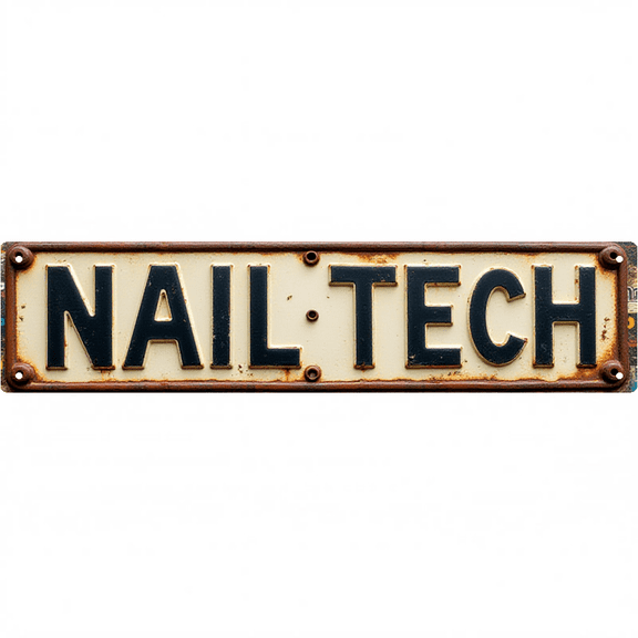 Wall Decor 16*4 Inch Tin Signs "NAIL TECH LANE" Salon Beauty Wall Decor