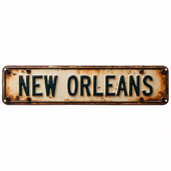 Wall Decor 16*4 Inch Tin Signs "NEW ORLEANS" Bar Patio Beach Decor