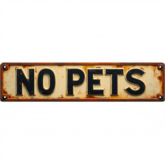 Wall Decor 16*4 Inch Tin Signs NO PETS Pets Forbidden Practical Retro Prompt Decor