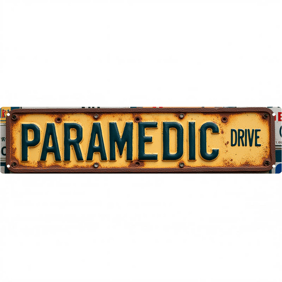 Wall Decor 16*4 Inch Tin Signs PARAMEDIC DRIVE Rescue Medical Retro Decor