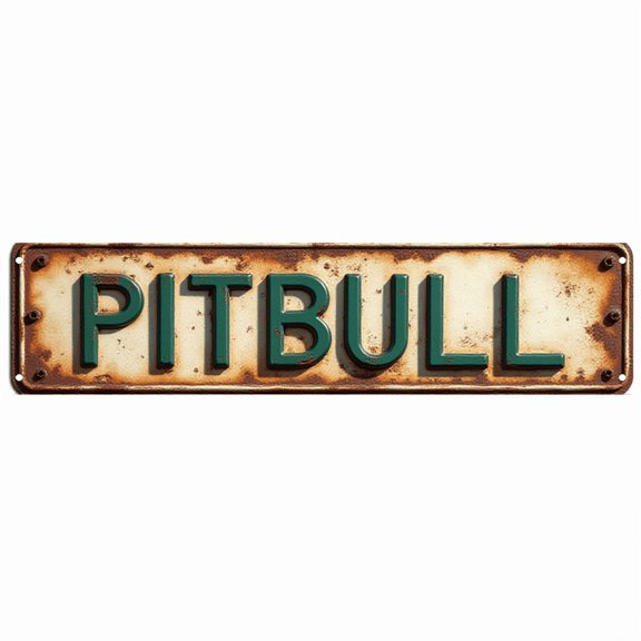 Wall Decor 16*4 Inch Tin Signs PITBULL Tough Pet Dog Personality Decor