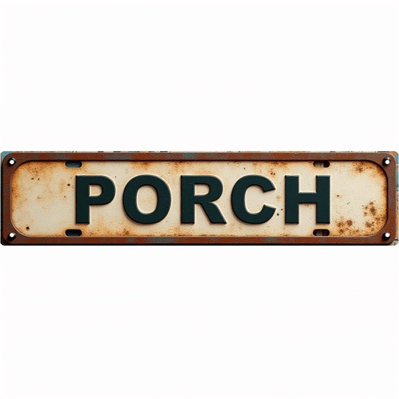 Wall Decor 16*4 Inch Tin Signs PORCH Home Entrance Simple Practical Decor