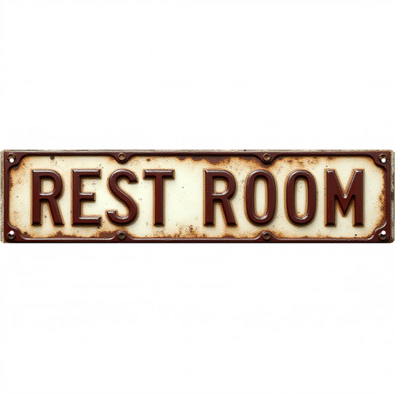 Wall Decor 16*4 Inch Tin Signs "REST ROOM" Home Business Practical Decor