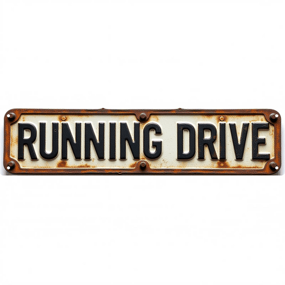 Wall Decor 16*4 Inch Tin Signs RUNNING DRIVE Jogging Sport Retro Decor