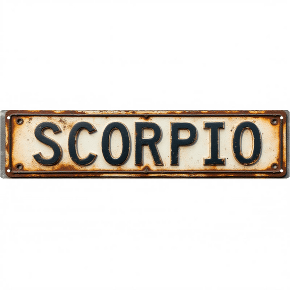 Wall Decor 16*4 Inch Tin Signs SCORPIO Constellation Personality Trendy Retro Decor