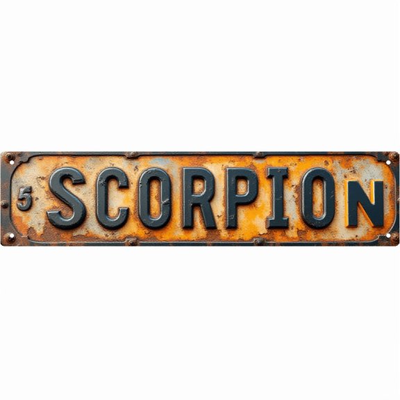 Wall Decor 16*4 Inch Tin Signs SCORPIO Constellation Personality Trendy Wall Decor