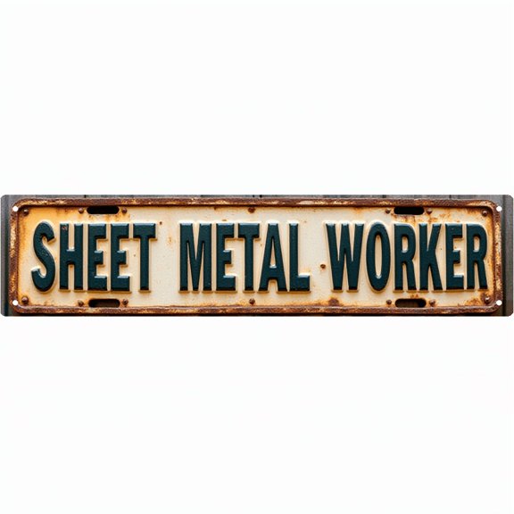 Wall Decor 16*4 Inch Tin Signs SHEET METAL WORKER Industrial Workshop Practical Decor