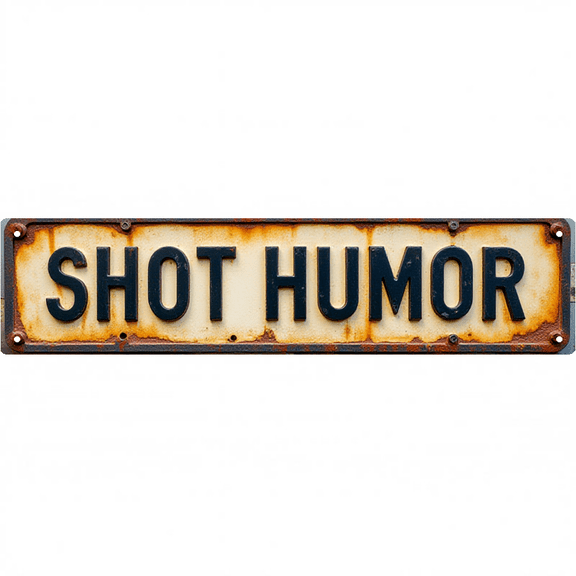 Wall Decor 16*4 Inch Tin Signs SHOT HUMOR Drinking Funny Retro Decor