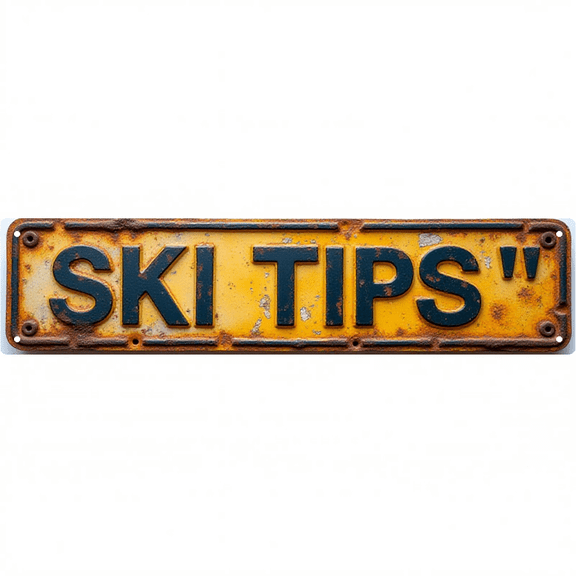 Wall Decor 16*4 Inch Tin Signs SKI TIPS Winter Ski Sports Leisure Decor