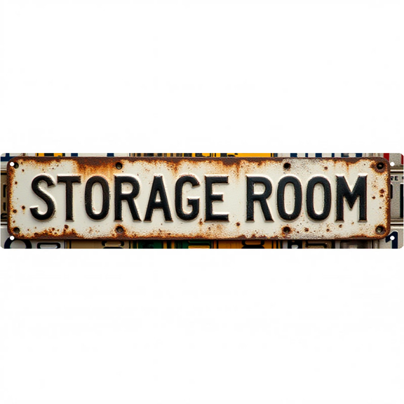 Wall Decor 16*4 Inch Tin Signs STORAGE ROOM Warehouse Storage Practical Retro Sign