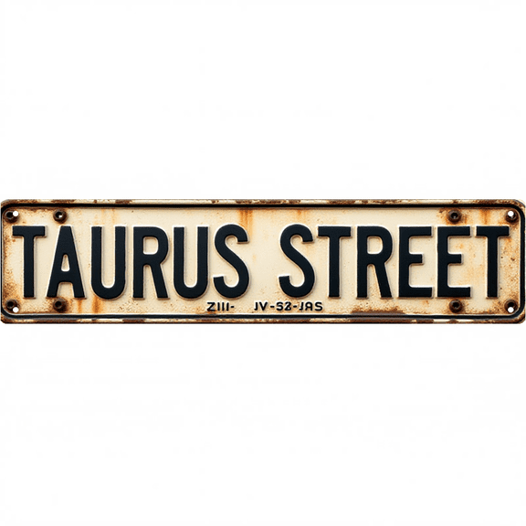 Wall Decor 16*4 Inch Tin Signs "TAURUS STREET" Bedroom Zodiac Cool Decor