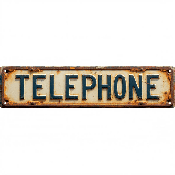 Wall Decor 16*4 Inch Tin Signs TELEPHONE Retro Communication Simple Wall Decor