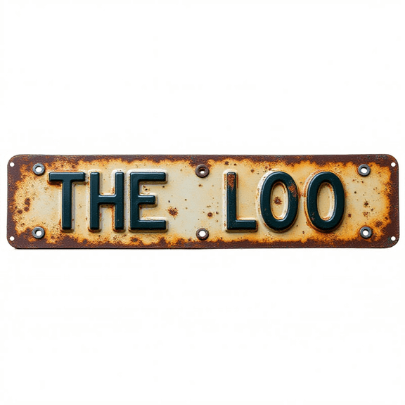 Wall Decor 16*4 Inch Tin Signs "THE LOO" Bathroom Funny Home Decor
