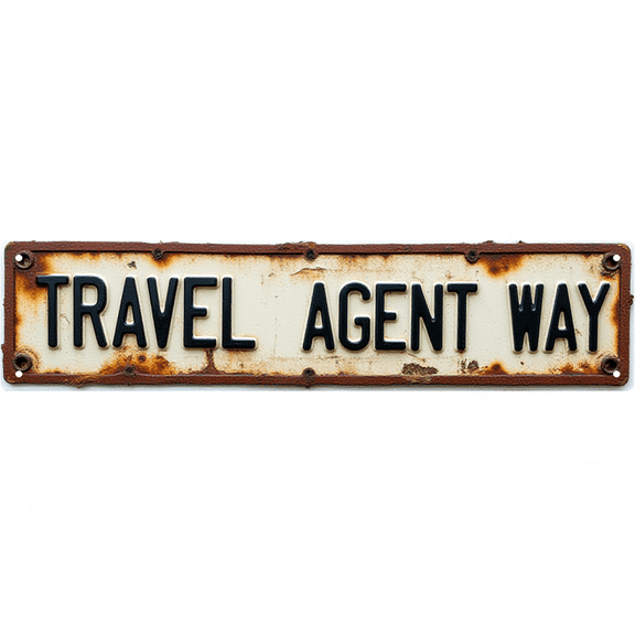 Wall Decor 16*4 Inch Tin Signs TRAVEL AGENT WAY Tourism Service Retro Decor