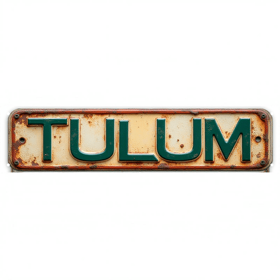 Wall Decor 16*4 Inch Tin Signs TULUM MEXICO Seaside Resort Retro Decor