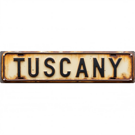 Wall Decor 16*4 Inch Tin Signs TUSCANY ITALY Italian Countryside Exotic Retro Decor