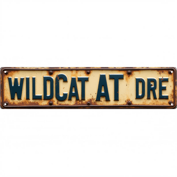 Wall Decor 16*4 Inch Tin Signs WILDCAT DRIVE Wild Animal Retro Decor
