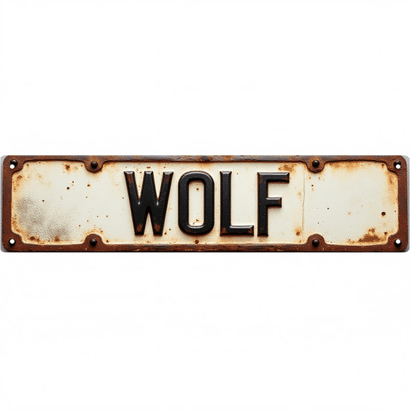 Wall Decor 16*4 Inch Tin Signs WOLF Wild Totem Personality Retro Wall Decor