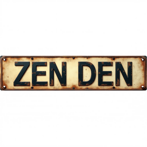 Wall Decor 16*4 Inch Tin Signs ZEN DEN Calm Peaceful Relax Room Decor
