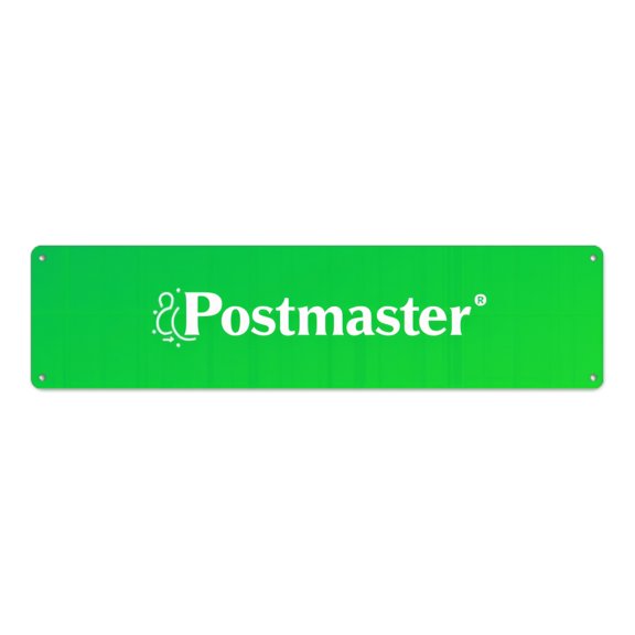 Wall Decor 16*4 inches "Postmaster Green Logo" Rustic Style Durable tin signs