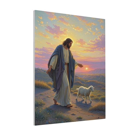 Wall Decor Artwork Canvas Wall Art Prints Painting Artwork Jesus Lamb Sunset For Living Room Bedroom Church 16x20 Inches