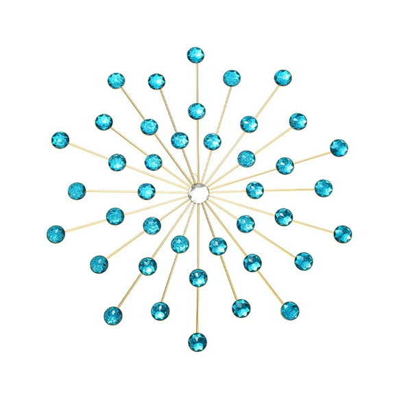 Wall Decor Bling 3D,Wall Art Hanging Rhinestone Decor,Home Decorative for Living Room, Home, Bedroom,Kitchen,A,1 * Pendent,Gold-Blue