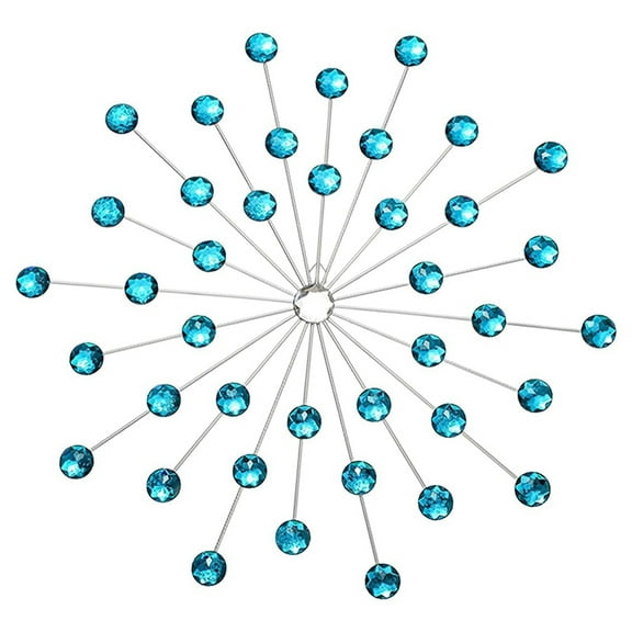 Wall Decor Bling 3D,Wall Art Hanging Rhinestone Decor,Home Decorative for Living Room, Home, Bedroom,Kitchen,D,1 * Pendent,Silver-Blue