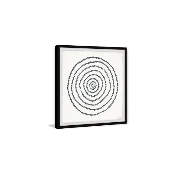 Wall Decor - Circular Dots Framed Print - Living Room Canvas Art