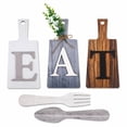 thumbnail image 1 of Wall Decor Cutting Board Eat Sign Kitchen Decor Hanging Art Fork and Spoon Rustic Farmhouse for Kitchen and Home, 1 of 6