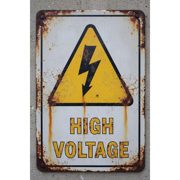 Wall Decor Danger High Voltage Warning Sign Metal Sign 8"x12"es Clear Signage For S, Fences Vintage Signs Aluminum Plates Printed