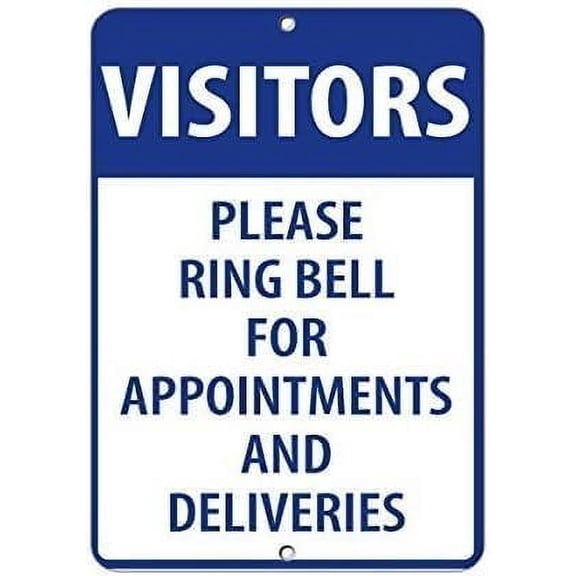 Wall Decor Decoration Sign Visitors Please Ring Bell Sign Business Sign Metal Tin Sign 8 X 12 Inch