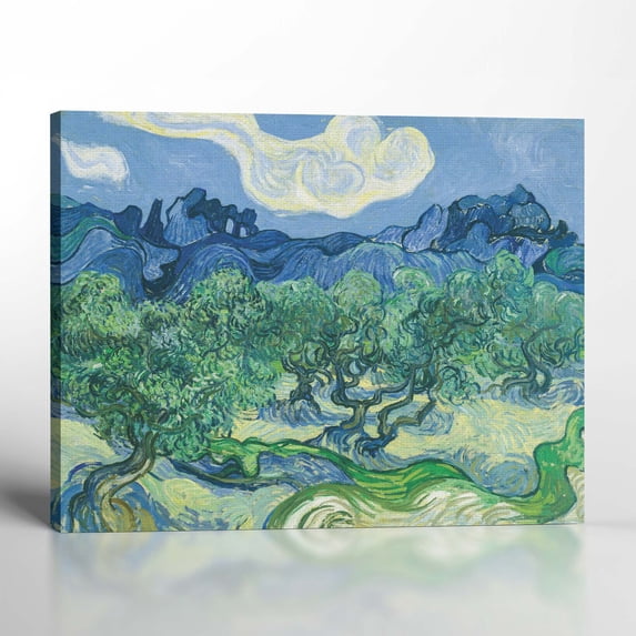 Wall Decor For Office, The Olive Trees by Van Gogh Canvas Print, Van Gogh Prints, Impressionist Wall Art, Ready To Hang for Living Room Home Wall Decor 11x14