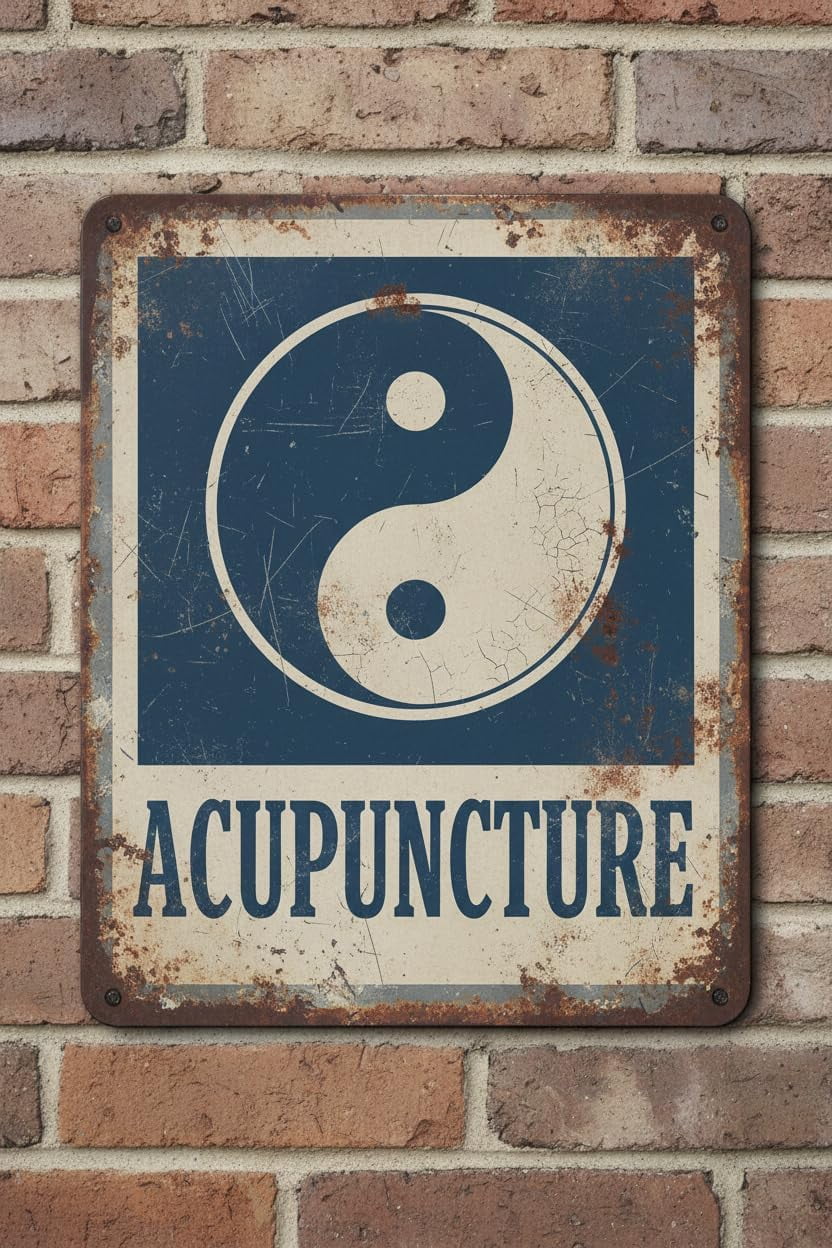 Wall Decor Hospital Sign: Acupuncture (taiji Symbol) Metal Sign 8