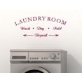 thumbnail image 1 of Wall Decor Laundry Room Wash Dry Fold Repeat Letters Removable Sticker Vinyl Wall Decals 23x9-Inch Berry, 1 of 4