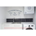 thumbnail image 1 of Wall Decor Laundry Room Wash Dry Fold Repeat Letters Vinyl Wall Decals 36x14-Inch Deep Blue, 1 of 4