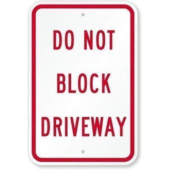 Wall Decor Metal Sign Great Tin Signs Vintage Sign Do Not Block Driveway Post Plaue 12x8 Plate