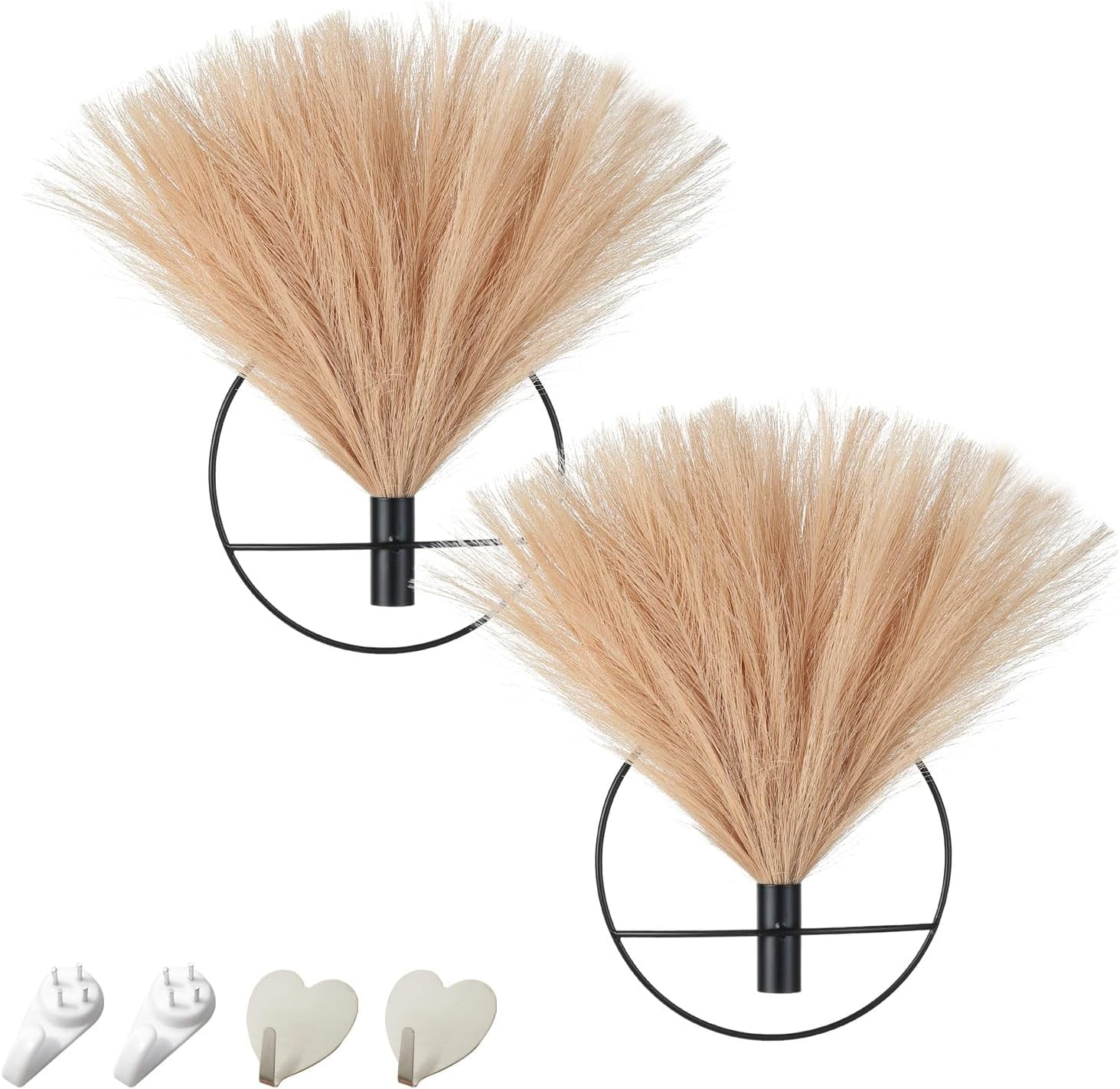 Wall Decor, Metal vase Decoration Holder, Wall-Mounted Artificial ...
