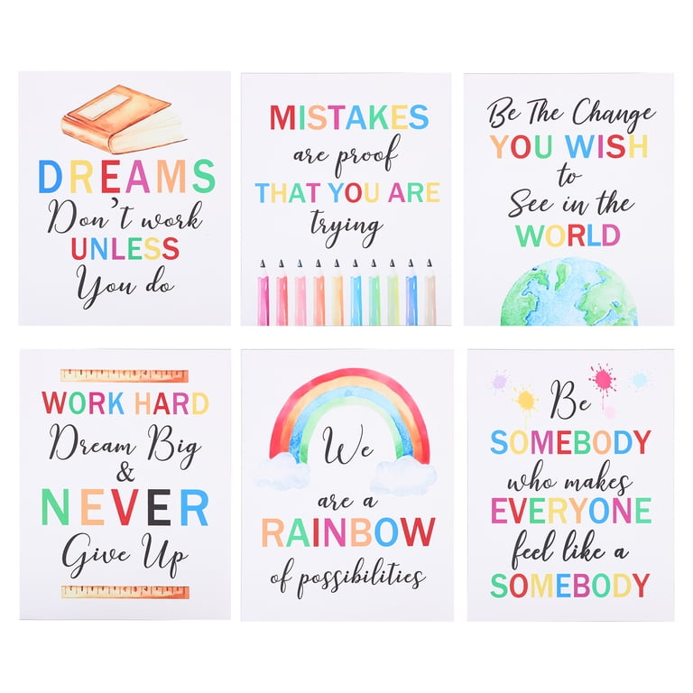 Kids Art Quotes Wall Decor Motivational Inspirational Kids Art Posters