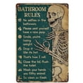 thumbnail image 1 of Wall Decor Office Dorm Den Humor Personality Vintage Retro Tin Sign - Bathroom Rules, 1 of 3