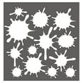 thumbnail image 1 of Wall Decor Plus More WDPM1745 Fun Mud Art Room School Splatter and Splotches Wall Vinyl Sticker Dots Decal, 5-Inch-1.75-Inch, White, 13-Piece, 1 of 4