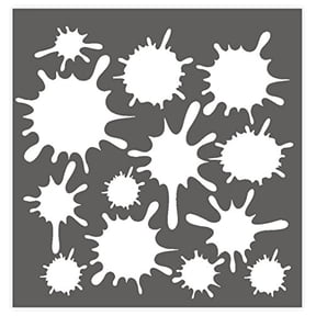 Wall Decor Plus More WDPM1745 Fun Mud Art Room School Splatter and Splotches Wall Vinyl Sticker Dots Decal, 5-Inch-1.75-Inch, White, 13-Piece