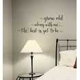 thumbnail image 1 of Wall Decor Plus More WDPM3879 "Grow Old Along With Me" Bedroom Wall Saying Vinyl Decal Stickers, Black, 23" x 10", 1 of 4