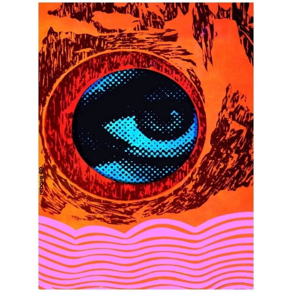 Wall Decor Poster.Fine Graphic Art Design.Mysterious Blue Eye.Room Home art. 11 x 17 Inch Poster