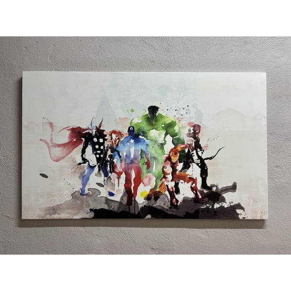 Wall Decor Printed Canvas, Cartoon Art Canvas, Kids Room Poster, Abstract Artwork, Super Hero Artwork, Canvas Wall Decor - Gallery Wrapped