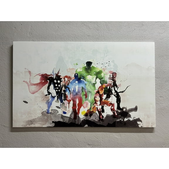 Wall Decor Printed Canvas, Cartoon Art Canvas, Kids Room Poster, Abstract Artwork, Super Hero Artwork, Canvas Wall Decor - Rolled Canvas