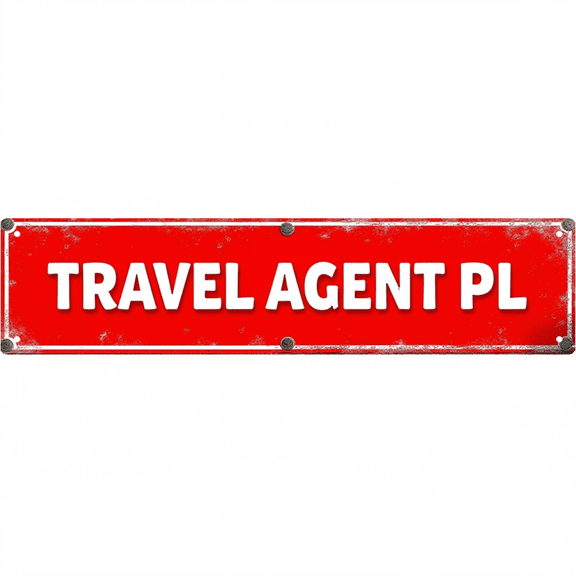Wall Decor Sign 16*4 inches "TRAVEL AGENT PL" vintage street sign Office Travel decor