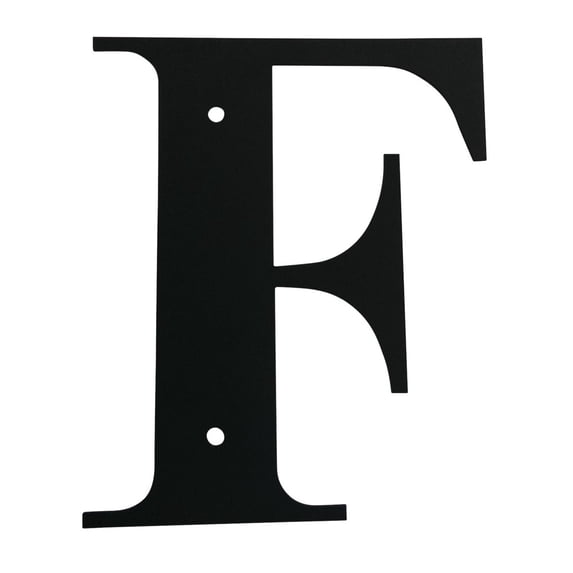 Wall Decor with Metal Crafted Letter F, Small, Black