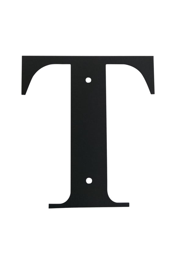 Wall Decor with Metal Crafted Letter T, Small, Black