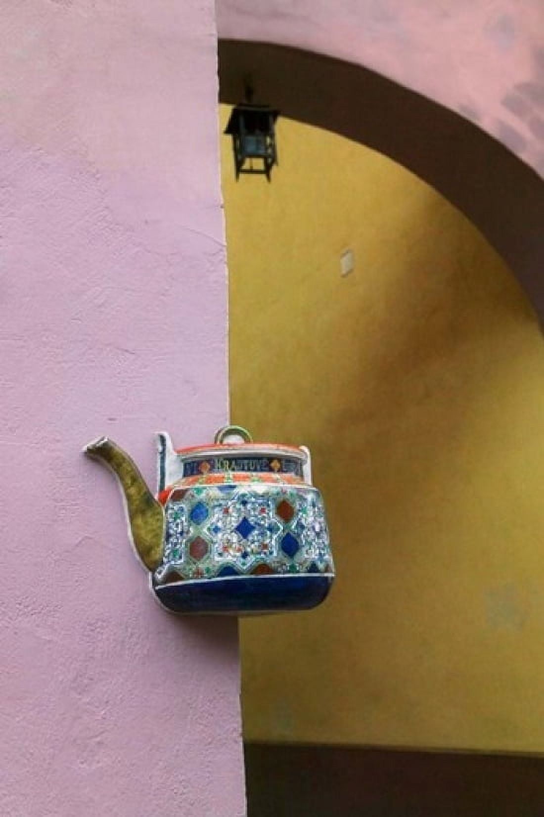 Wall Decorated with Teapot and Cobbled Street in the Old Town Vilnius Lithuania III Canvas Art - Keren Su DanitaDelimont (11 x 17)